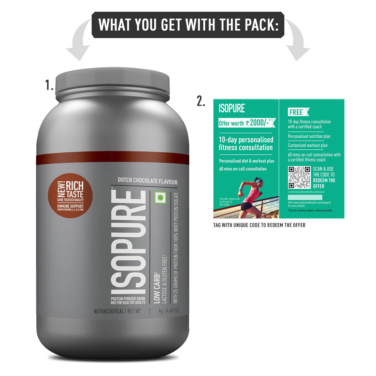 Isopure Whey Protein Isolate Powder with Vitamins for Immune Support - 2kg (Dutch Chocolate) Isopure Whey Protein Isolate Powder with Vitamins for Immune Support - 2kg (Dutch Chocolate)