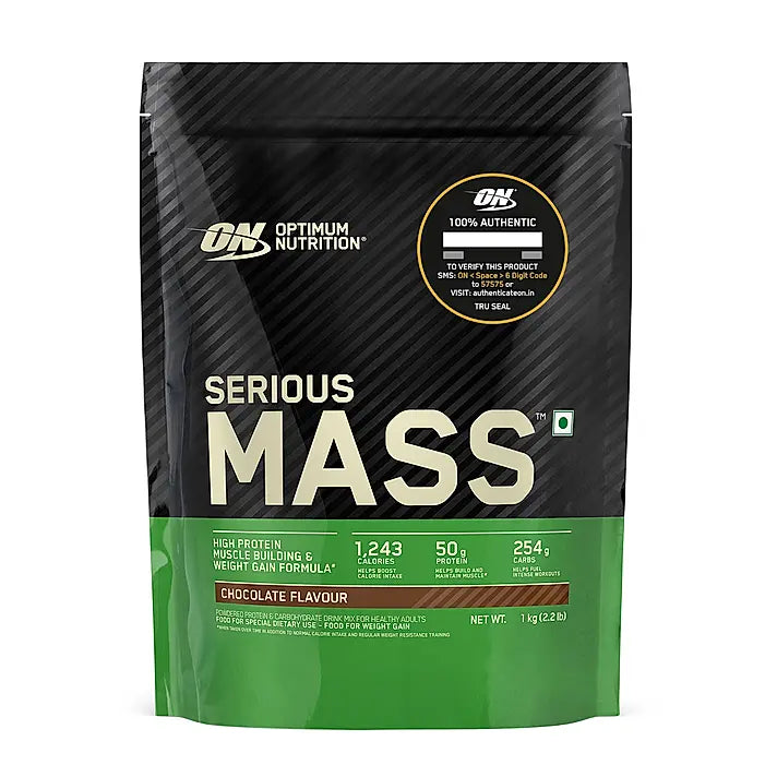Serious Mass Weight Gainer | 1 kg (2.2 lbs) | Chocolate Serious Mass Weight Gainer | 1 kg (2.2 lbs) | Chocolate