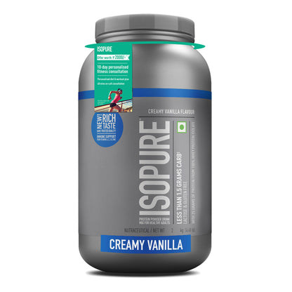 Isopure 2 kg Creamy Vanilla + Isopure 100% Creatine Monohydrate Micronized, 250g  + FREE Isopure Shaker