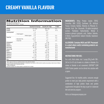Isopure 2 kg Creamy Vanilla + Isopure 100% Creatine Monohydrate Micronized, 250g