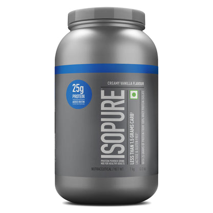 Isopure - Vanilla - 1 Kg + Isopure Collagen Peptides (12g/serve) with Biotin & Vitamin E- 250g (Unflavored)