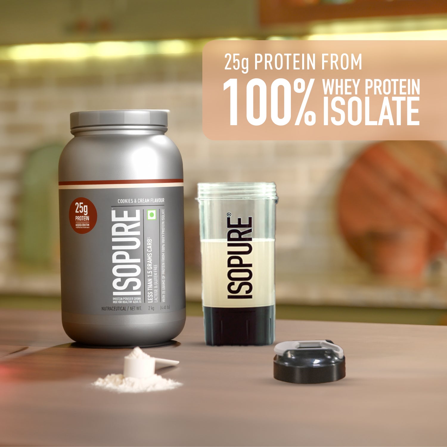 Isopure 2 kg Cookies & Cream + Isopure Creatine Monohydrate Micronized, 250g