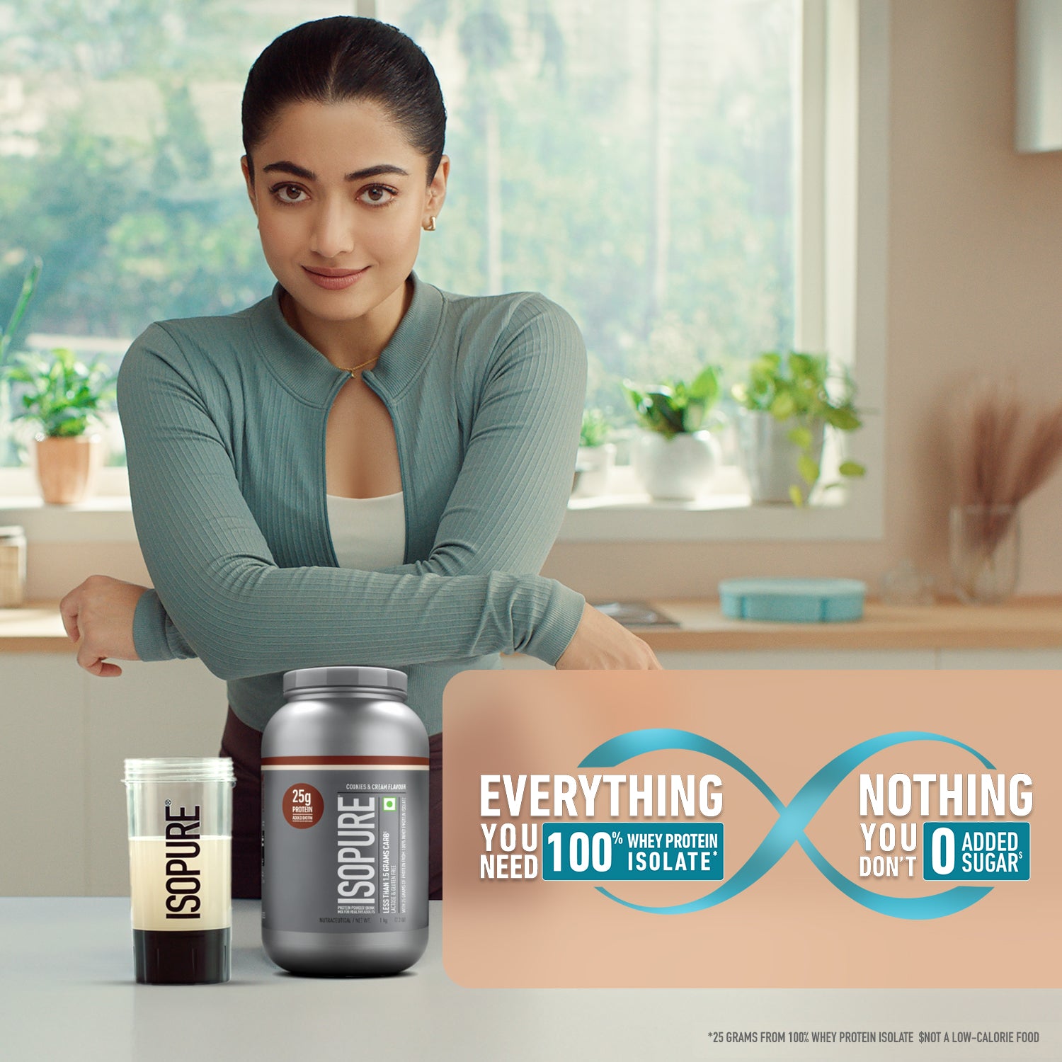 Isopure Low Carb Whey Protein Isolate Powder | Cookies & Cream | 1 Kg + Isopure 100% Creatine Monohydrate
