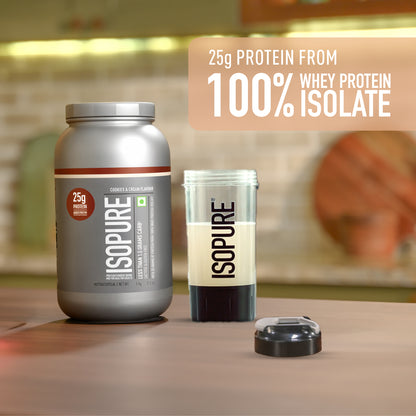 Isopure Low Carb Whey Protein Isolate Powder | Cookies & Cream | 1 Kg + Isopure 100% Creatine Monohydrate