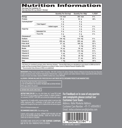 Isopure Cookies & Cream - 1kg / 2.2lb (Low Carb, Lactose-Free, Zero Added Sugar)