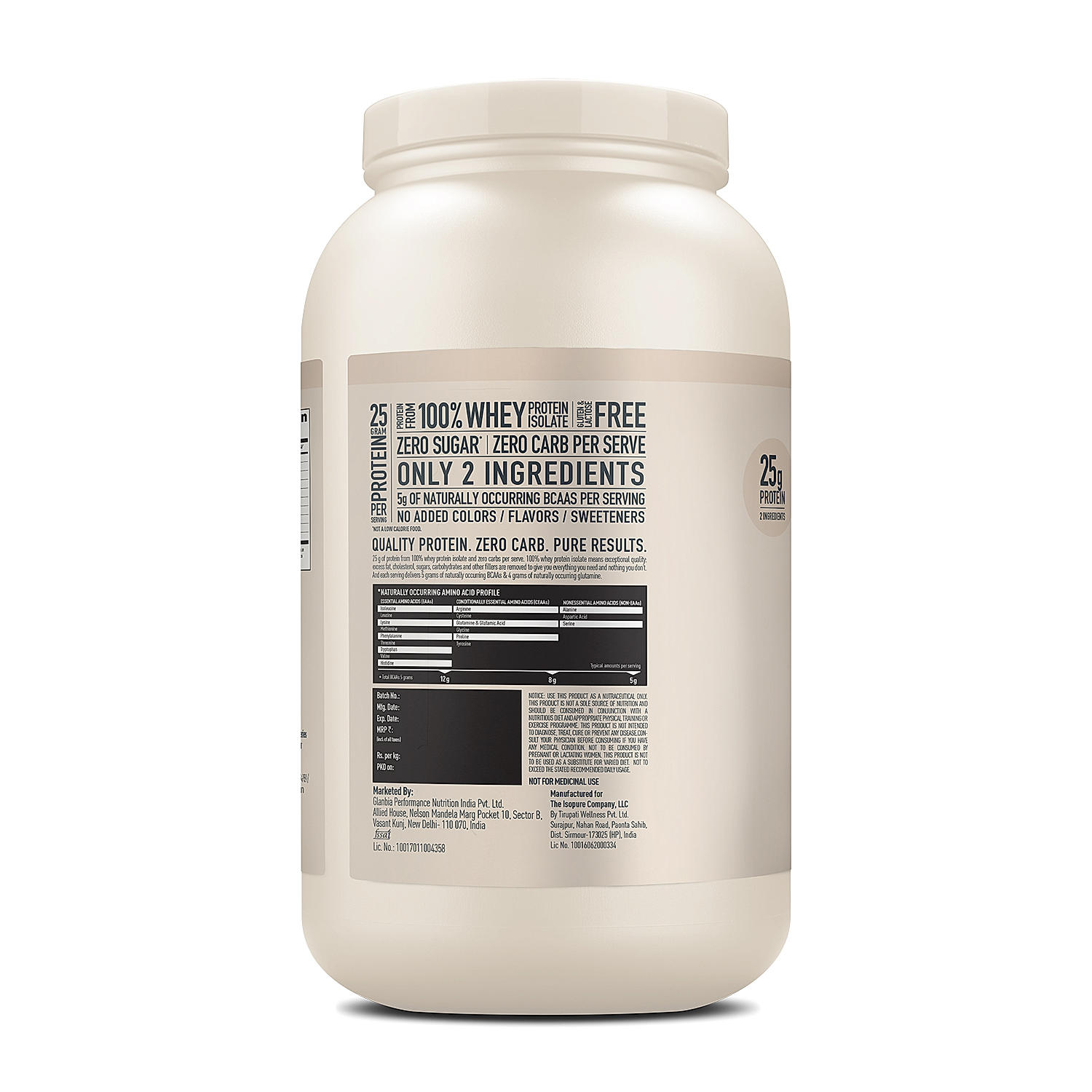 Isopure Unflavored 1 kg + Isopure 100% Creatine Monohydrate Micronized, 250g- 83 servings + FREE Isopure Shaker