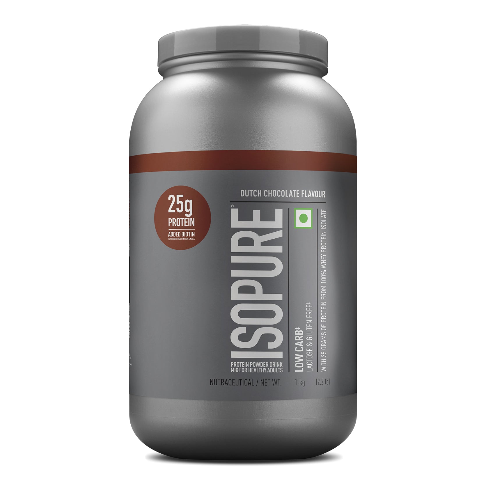 Isopure Low Carb Whey Protein Isolate Powder | Dutch Chocolate | 1 Kg + Isopure Collagen Peptides (12g/serve) with Type I,II & III Collagen (Unflavoured)- 250g