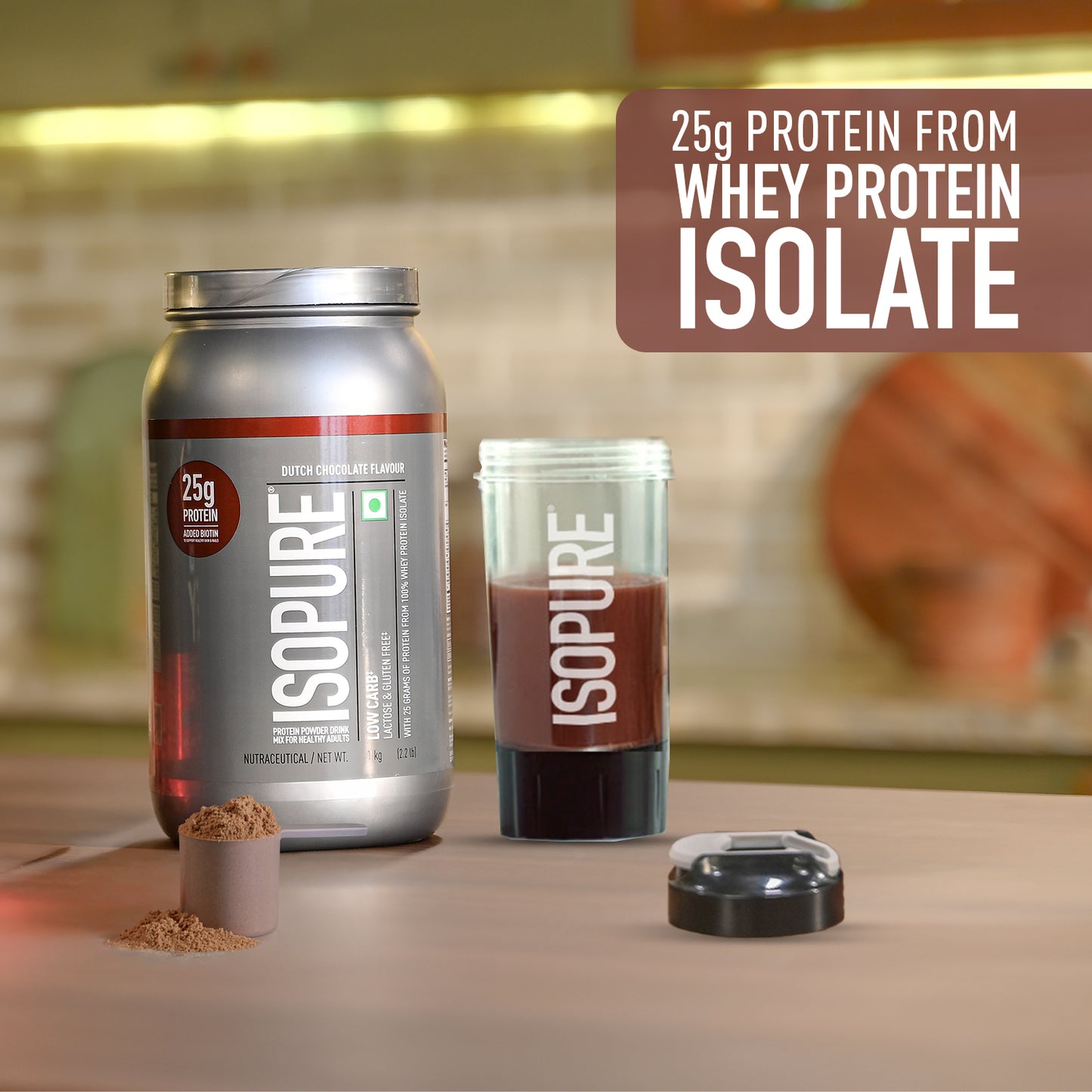 Isopure Low Carb Whey Protein Isolate Powder | Dutch Chocolate | 1 Kg