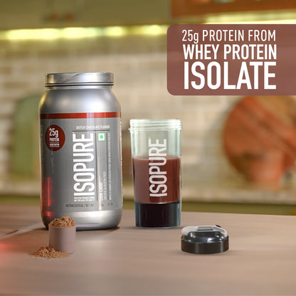 Isopure Low Carb Whey Protein Isolate Powder | Dutch Chocolate | 1 Kg
