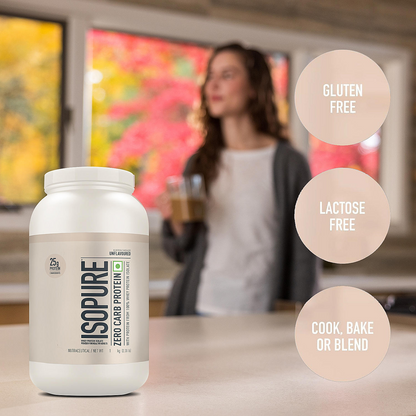 Isopure Unflavored 1 kg + Isopure 100% Creatine Monohydrate Micronized, 250g- 83 servings + FREE Isopure Shaker