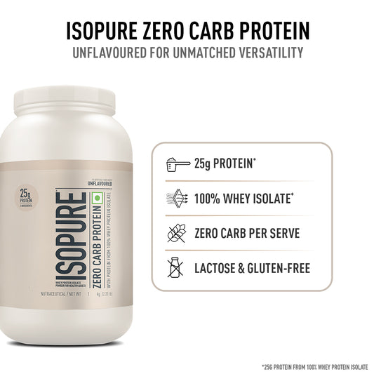Isopure Zero Carb Protein 1 kg / 2.2 lbs (Unflavoured)