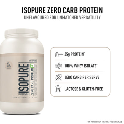 Isopure Unflavored + Isopure Collagen Peptides (12g/serve) with Biotin & Vitamin E- 250g (Unflavored)