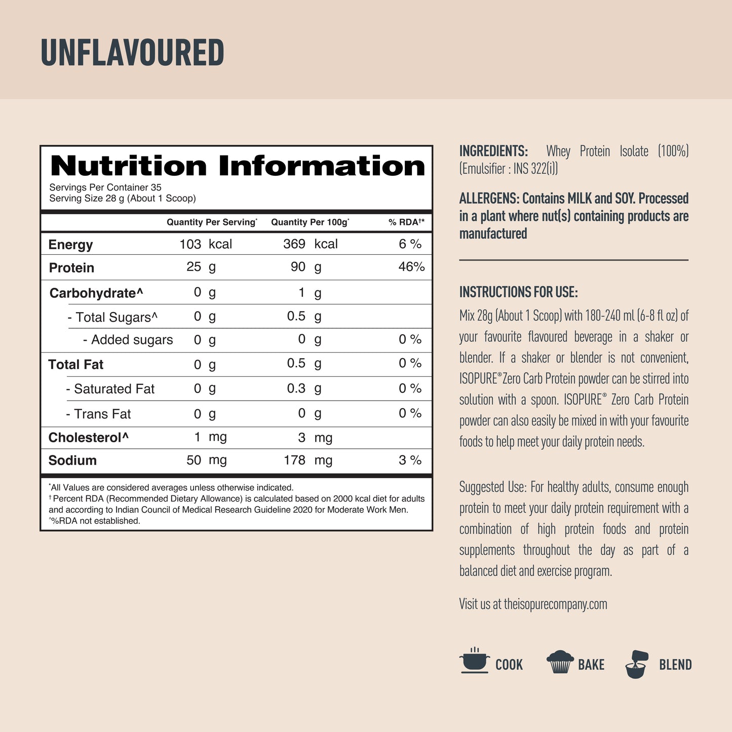 Isopure Unflavored + Isopure Collagen Peptides (12g/serve) with Biotin & Vitamin E- 250g (Unflavored)