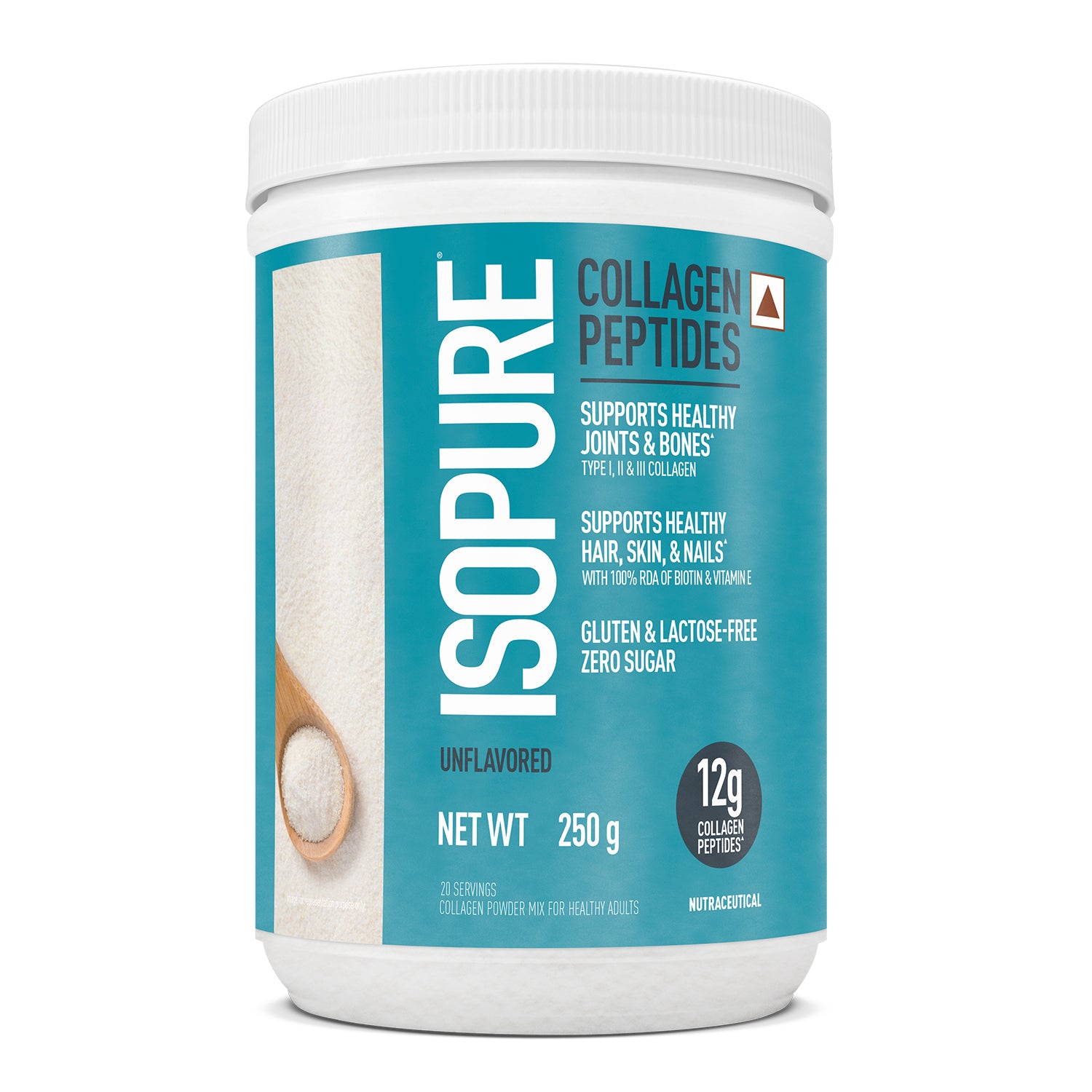 Isopure Unflavored + Isopure Collagen Peptides (12g/serve) with Biotin & Vitamin E- 250g (Unflavored)