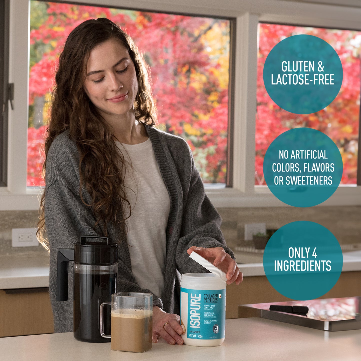 Isopure Unflavored + Isopure Collagen Peptides (12g/serve) with Biotin & Vitamin E- 250g (Unflavored)