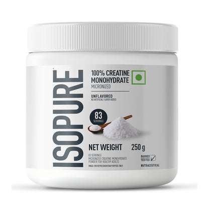Isopure Low Carb Whey Protein Isolate Powder | Cookies & Cream | 1 Kg + Isopure 100% Creatine Monohydrate