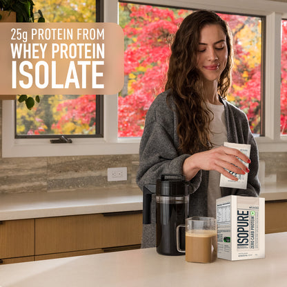 Isopure Zero Carb Unflavored Whey Isolate Protein Powder- Pack of 5 single serve sachets