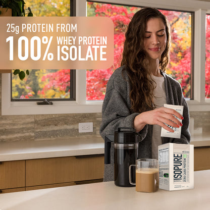 Isopure Zero Carb Unflavored Whey Isolate Protein Powder- Pack of 5 single serve sachets