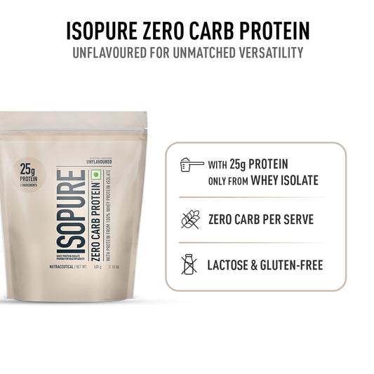 Isopure Zero Carb Protein 500g / 1.1lb (Unflavoured)