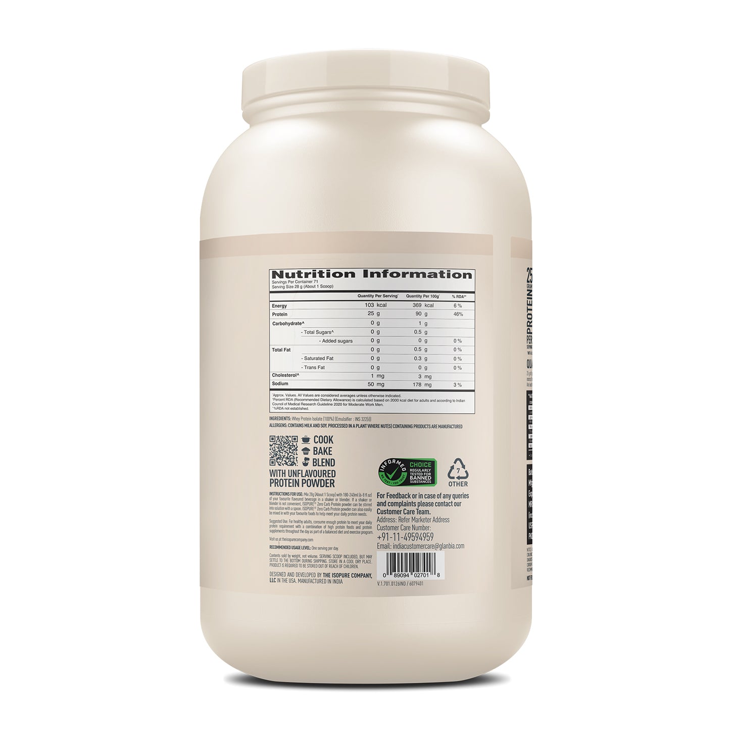 Isopure Zero Carb Protein 2 kg (Unflavoured)