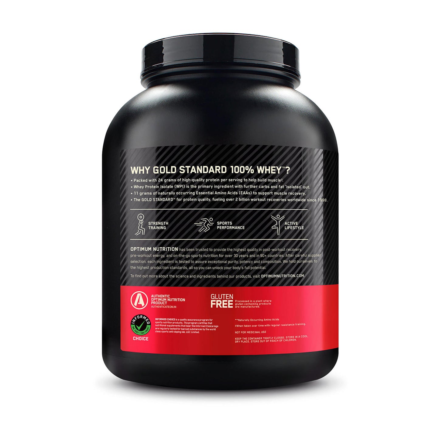 Gold Standard 100% Whey Protein Powder | Delicious Strawberry | 5 lbs