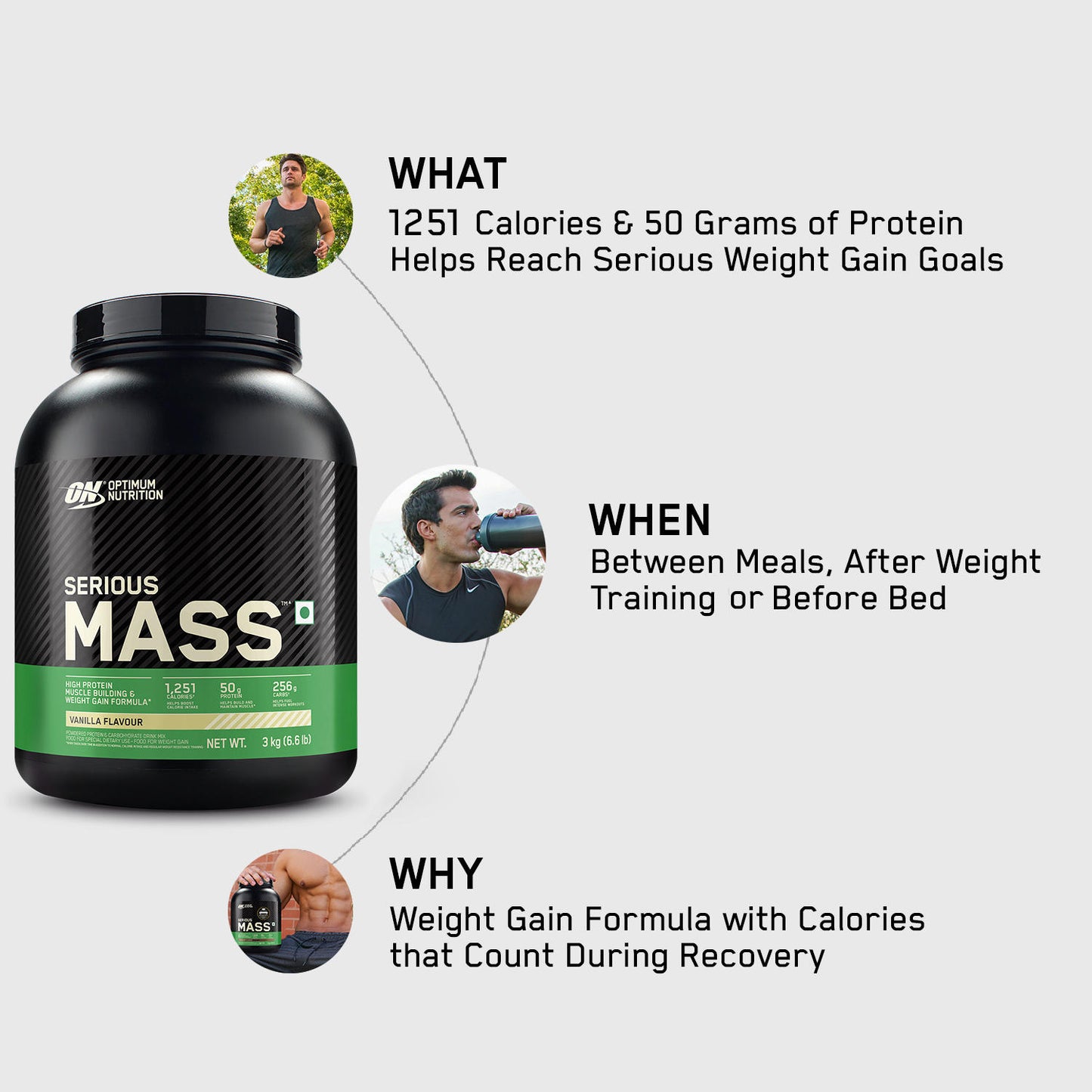 Serious Mass Weight Gainer - Vanilla flavour - 5KG