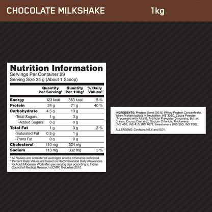 Performance Whey Protein | 1 kg (2.2 lbs) | Chocolate