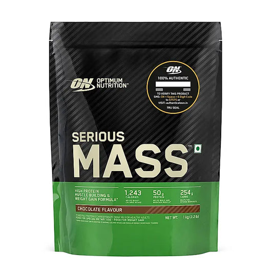 Serious Mass Weight Gainer | 1 kg (2.2 lbs) | Chocolate Serious Mass Weight Gainer | 1 kg (2.2 lbs) | Chocolate