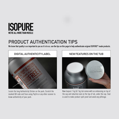 Isopure Low Carb Whey Protein Isolate Powder | Dutch Chocolate | 1 Kg