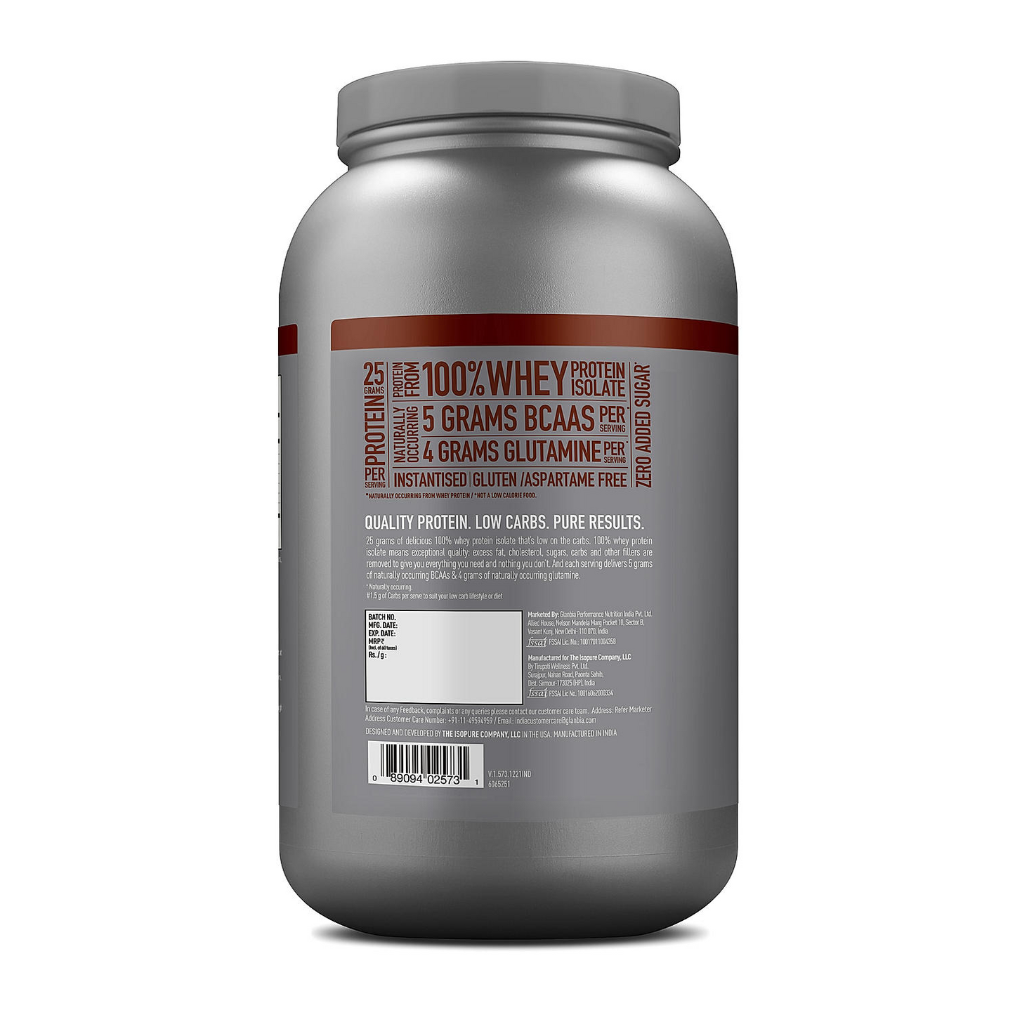 Isopure Low Carb Whey Protein Isolate Powder | Dutch Chocolate | 1 Kg + Isopure Collagen Peptides (12g/serve) with Type I,II & III Collagen (Unflavoured)- 250g