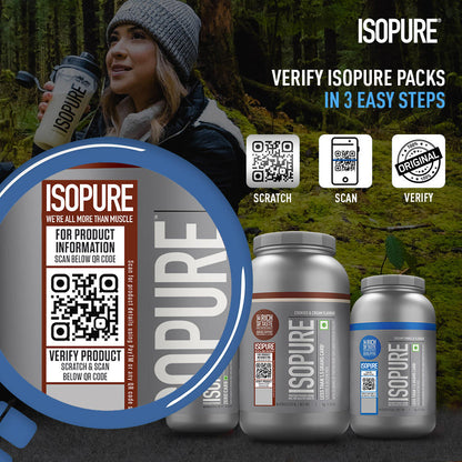 Isopure Low Carb Whey Protein Isolate Powder | Dutch Chocolate | 1 Kg