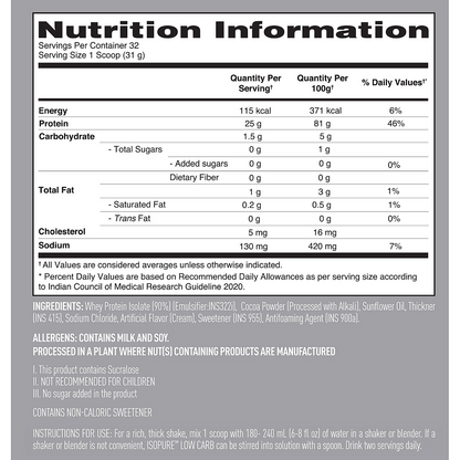 Isopure Low Carb Whey Protein Isolate Powder | Dutch Chocolate | 1 Kg + Isopure Collagen Peptides (12g/serve) with Type I,II & III Collagen (Unflavoured)- 250g