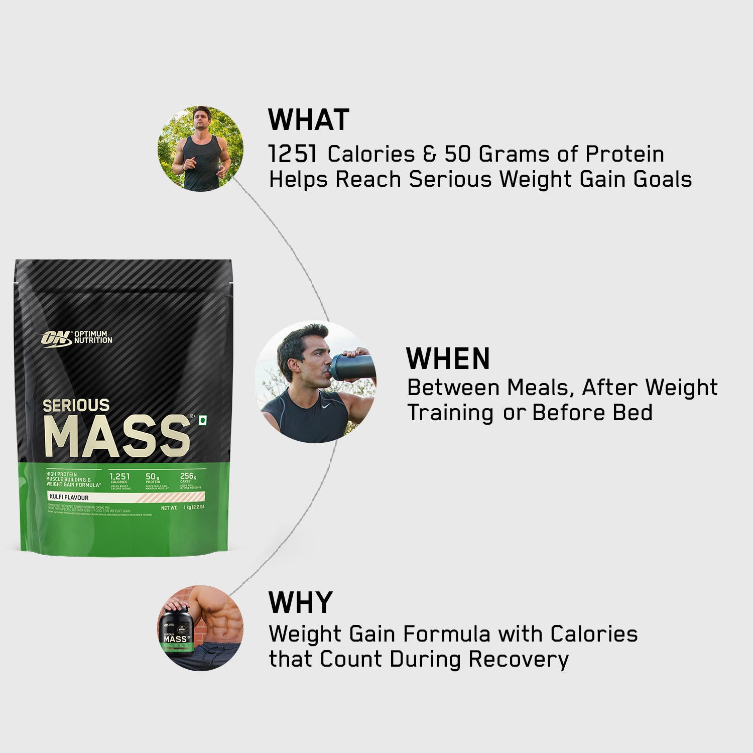 Serious Mass Weight Gainer - Kulfi flavour - 1KG