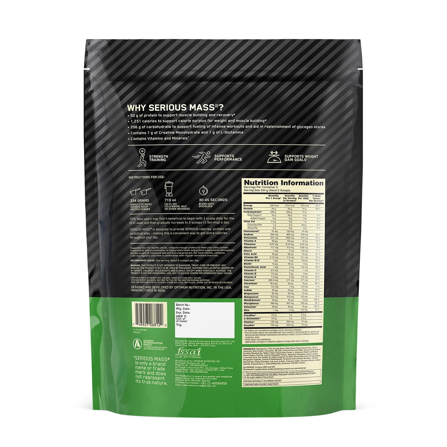 Serious Mass Weight Gainer - Kulfi flavour - 1KG