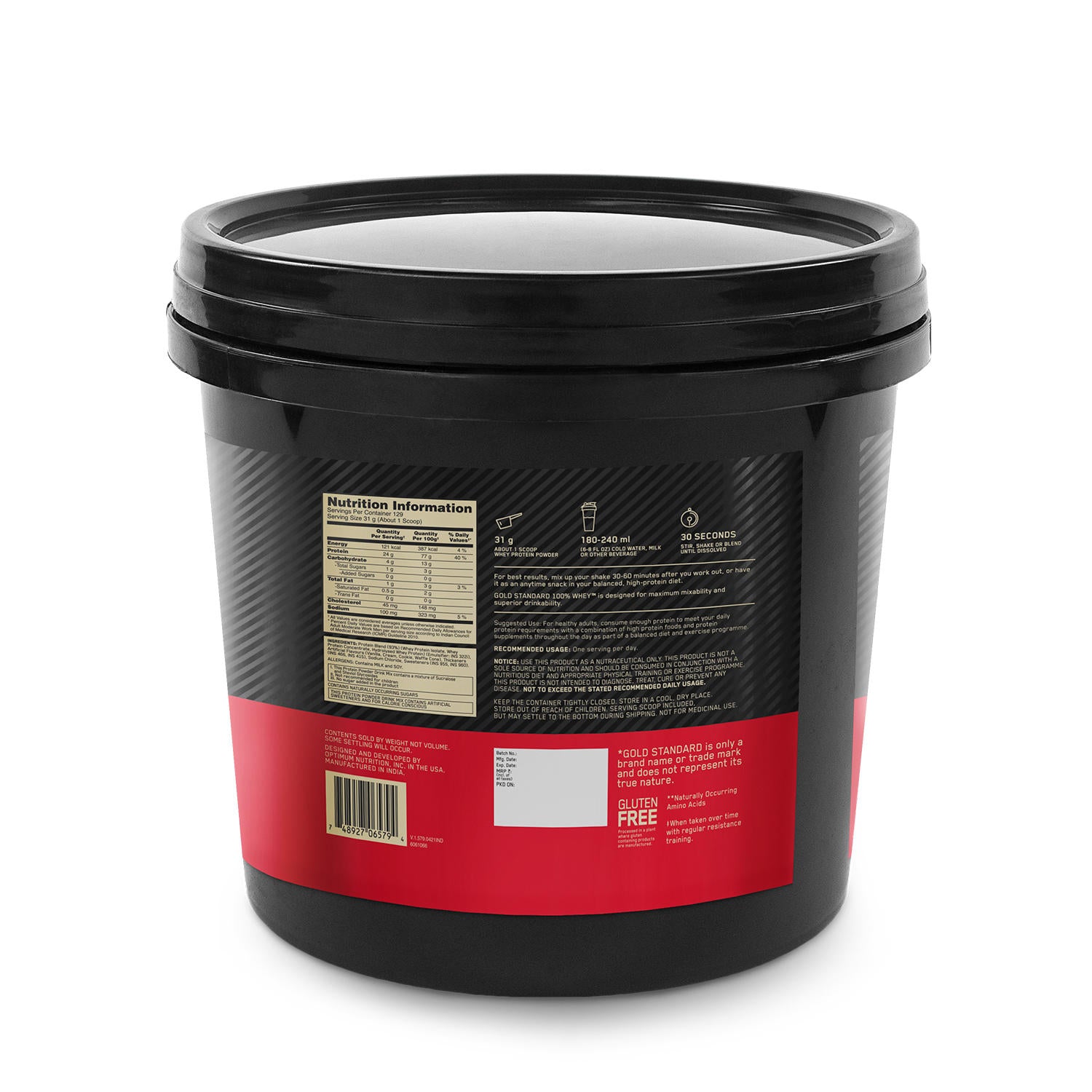 Gold Standard 100% Whey Protein Powder | Vanilla Ice Cream | 4 kg