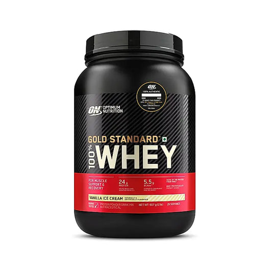 Gold Standard 100% Whey | 2 lbs | Vanilla Ice Cream + Creatine 250 g + FREE Optimum Nutrition Shaker Gold Standard 100% Whey | 2 lbs | Vanilla Ice Cream + Creatine 250 g + FREE Optimum Nutrition Shaker