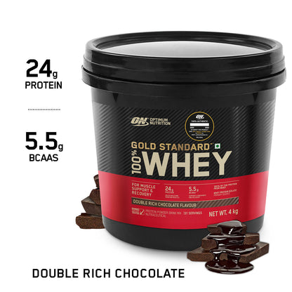 Gold Standard 100% Whey Protein Powder | Double Rich Chocolate | 4 kg