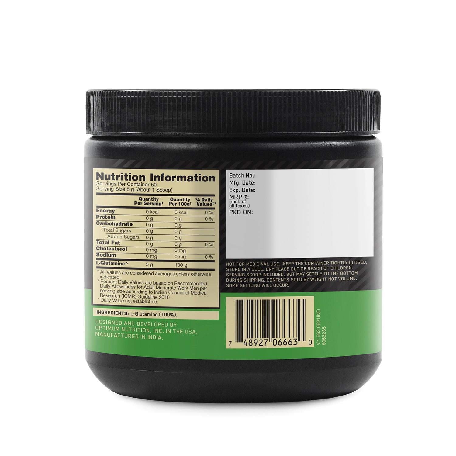 Glutamine Powder | Unflavoured | 250 g