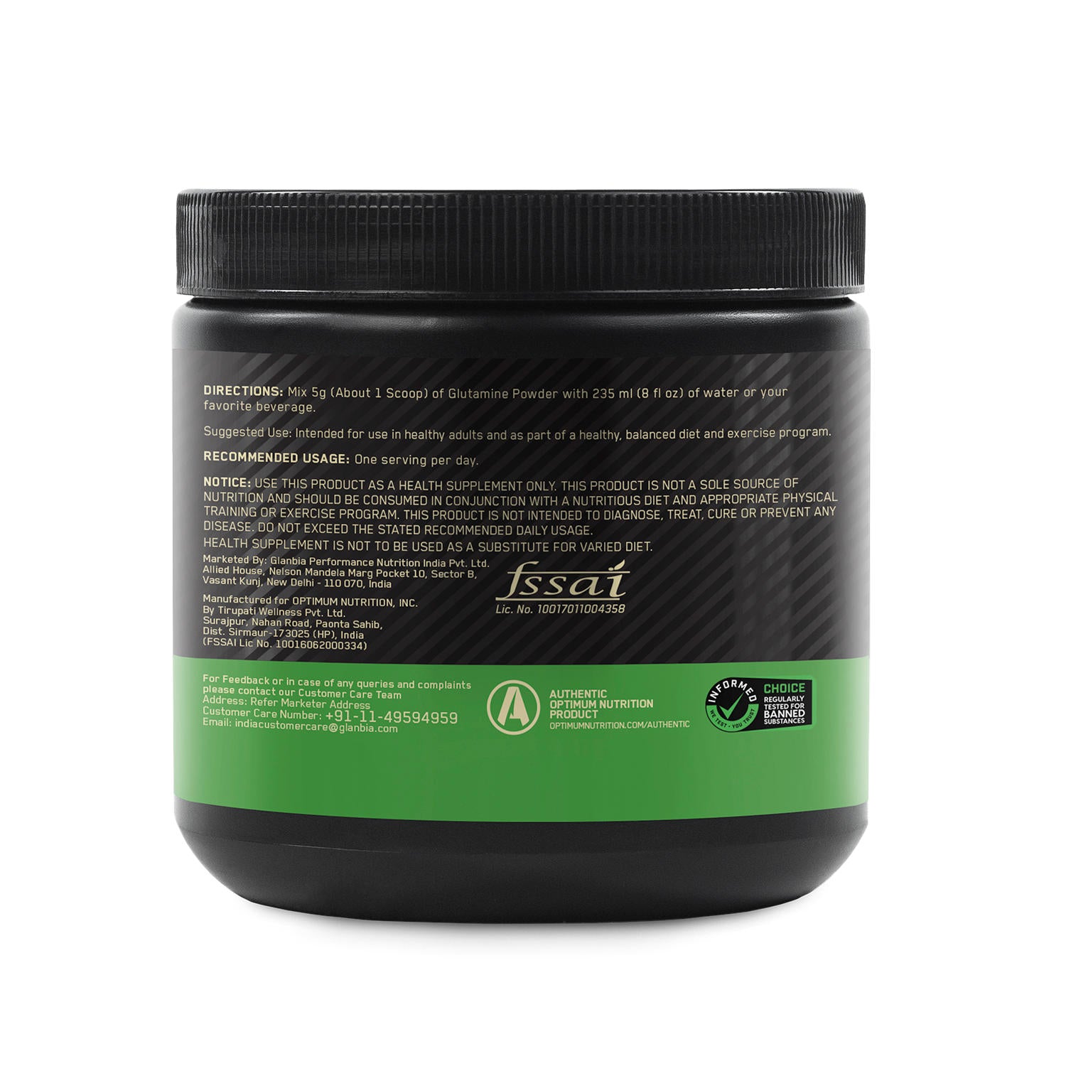 Glutamine Powder | Unflavoured | 250 g