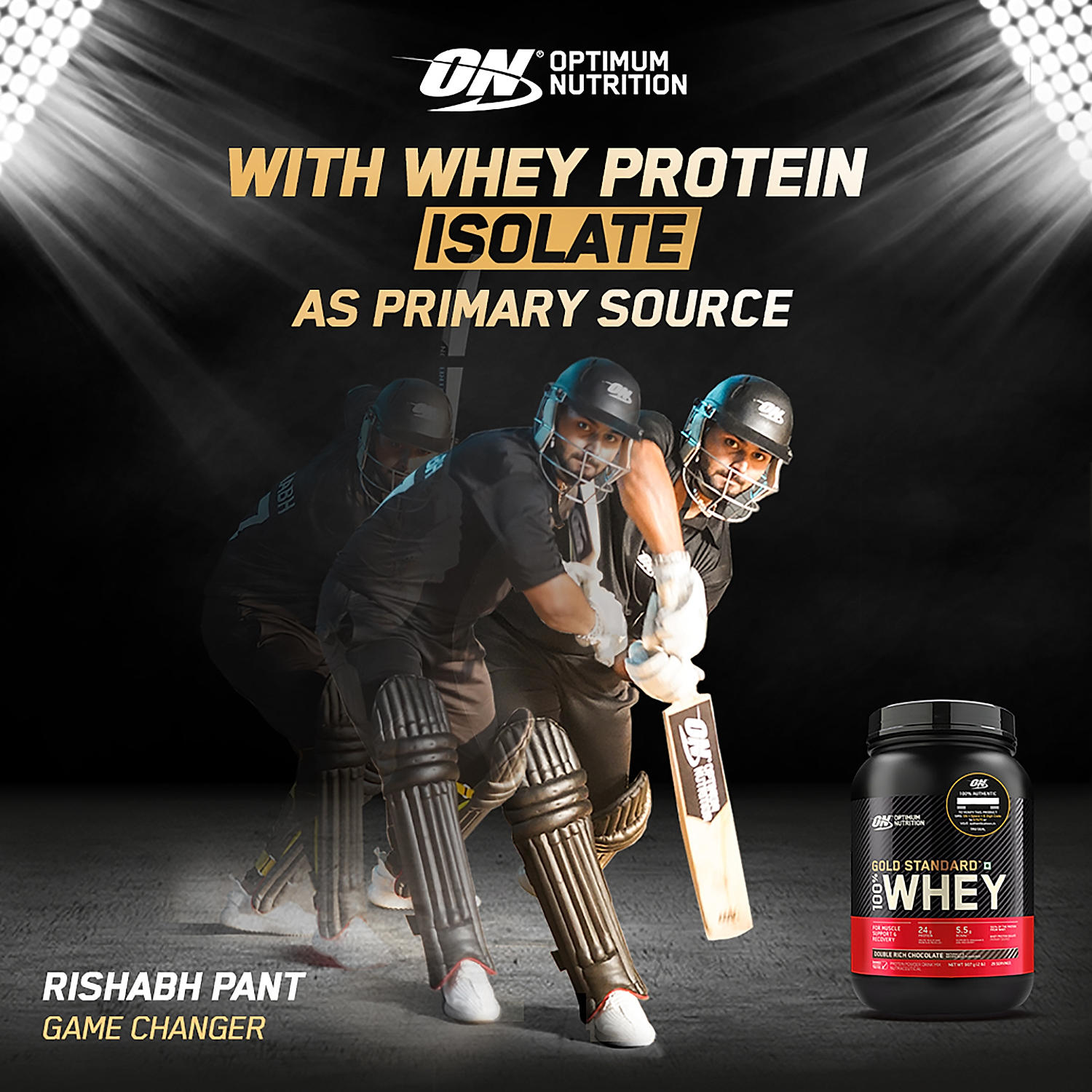 Gold Standard 100% Whey Protein Powder | Double Rich Chocolate | 1.7 kg and Micronised Creatine Powder | Unflavoured | 250 g