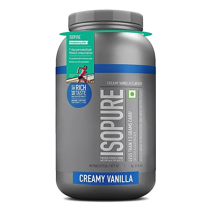 Isopure - Vanilla - 1 Kg + Isopure Collagen Peptides (12g/serve) with Biotin & Vitamin E- 250g (Unflavored)