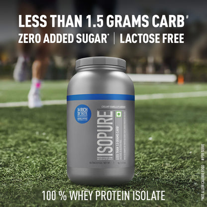 Isopure Whey Protein Isolate Powder with Vitamins for Immune Support |Creamy Vanilla | 1 Kg