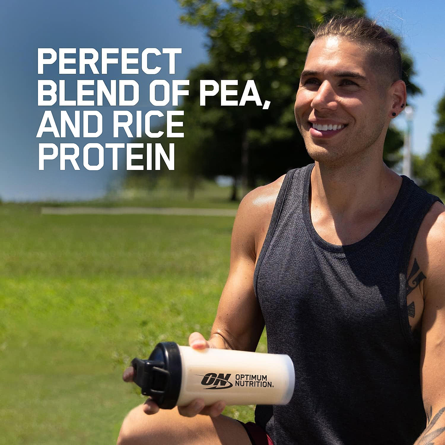 Optimum Nutrition (ON) Gold Standard 100% Plant Protein - 21 Serve, 684 g (French Vanilla Creme), Vegan, Complete Amino Acid Profile,  Zero Added Sugars, Gluten-Free. 