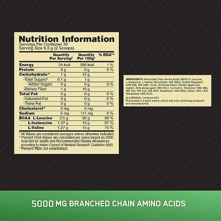 BCAA 5000 Powder | Green Apple | 250 g
