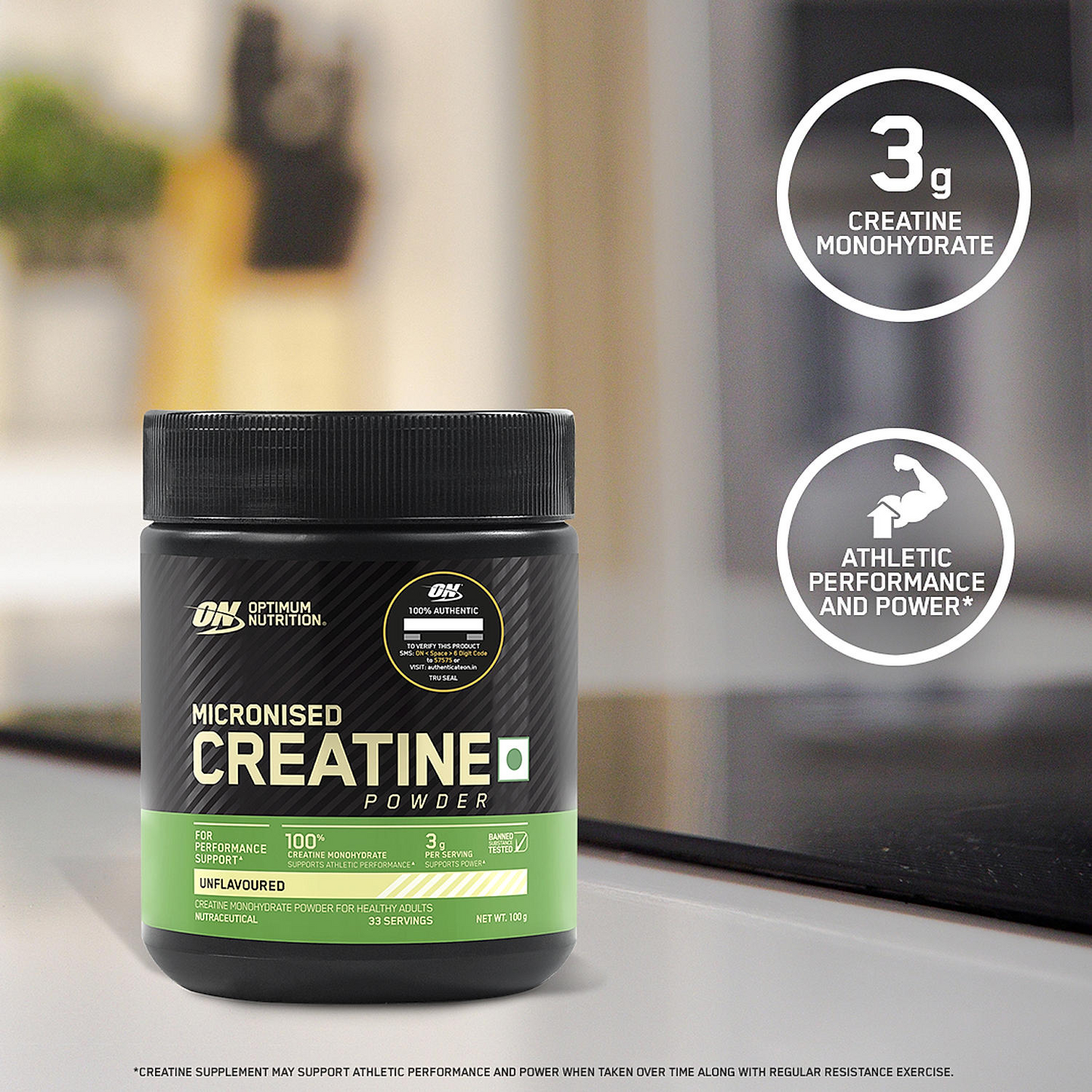 Micronized Creatine Powder | Unflavoured | 100 g + Multivitamin for MEN- 60 Tablets