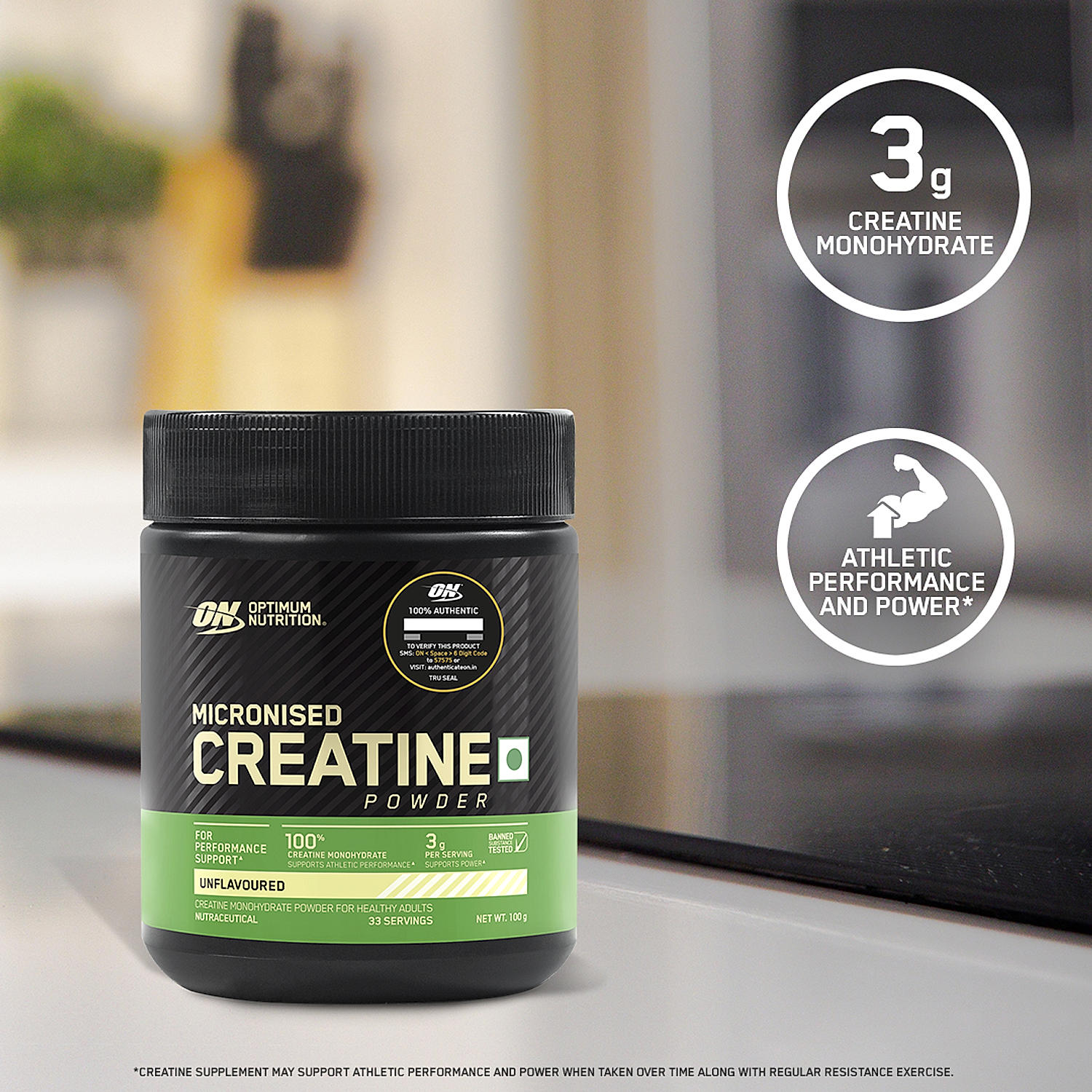 Micronized Creatine Powder | Unflavoured | 100 g + Multivitamin for MEN- 60 Tablets