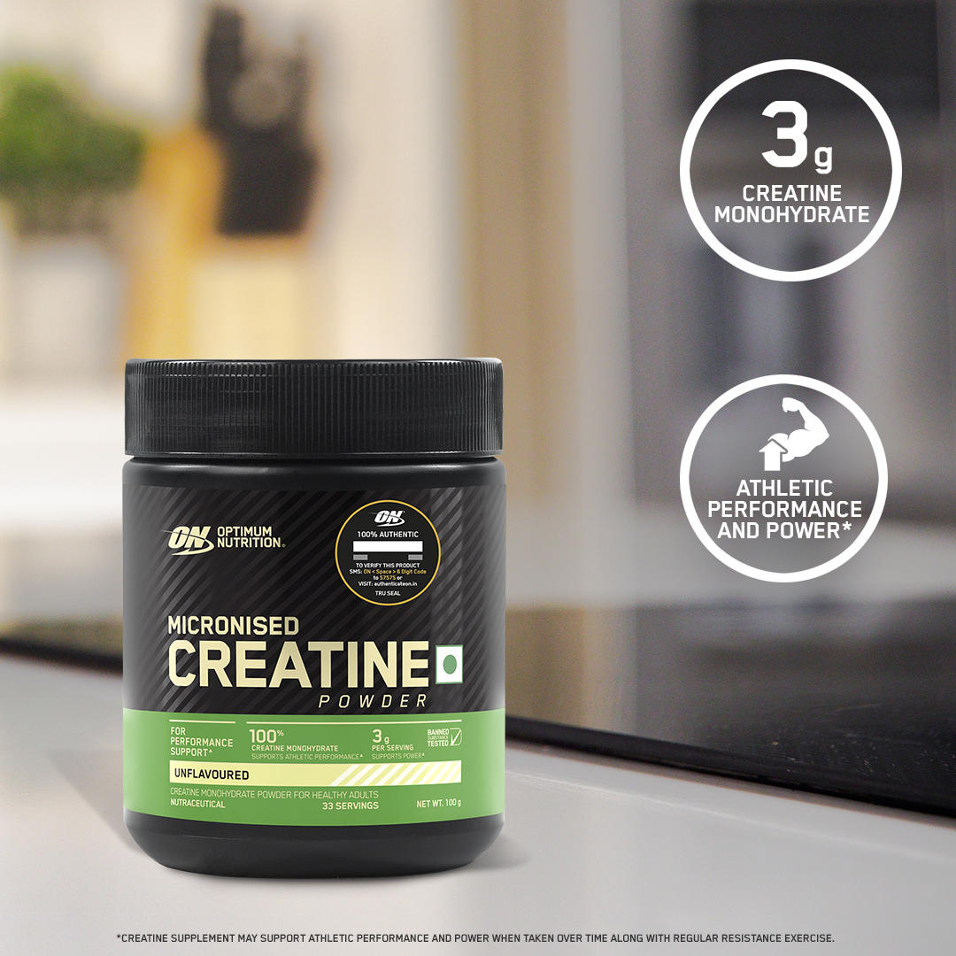 Gold Standard 100% Whey Protein Powder | Vanilla Ice Cream | 4 kg and Micronized Creatine Powder | Unflavoured|100 g