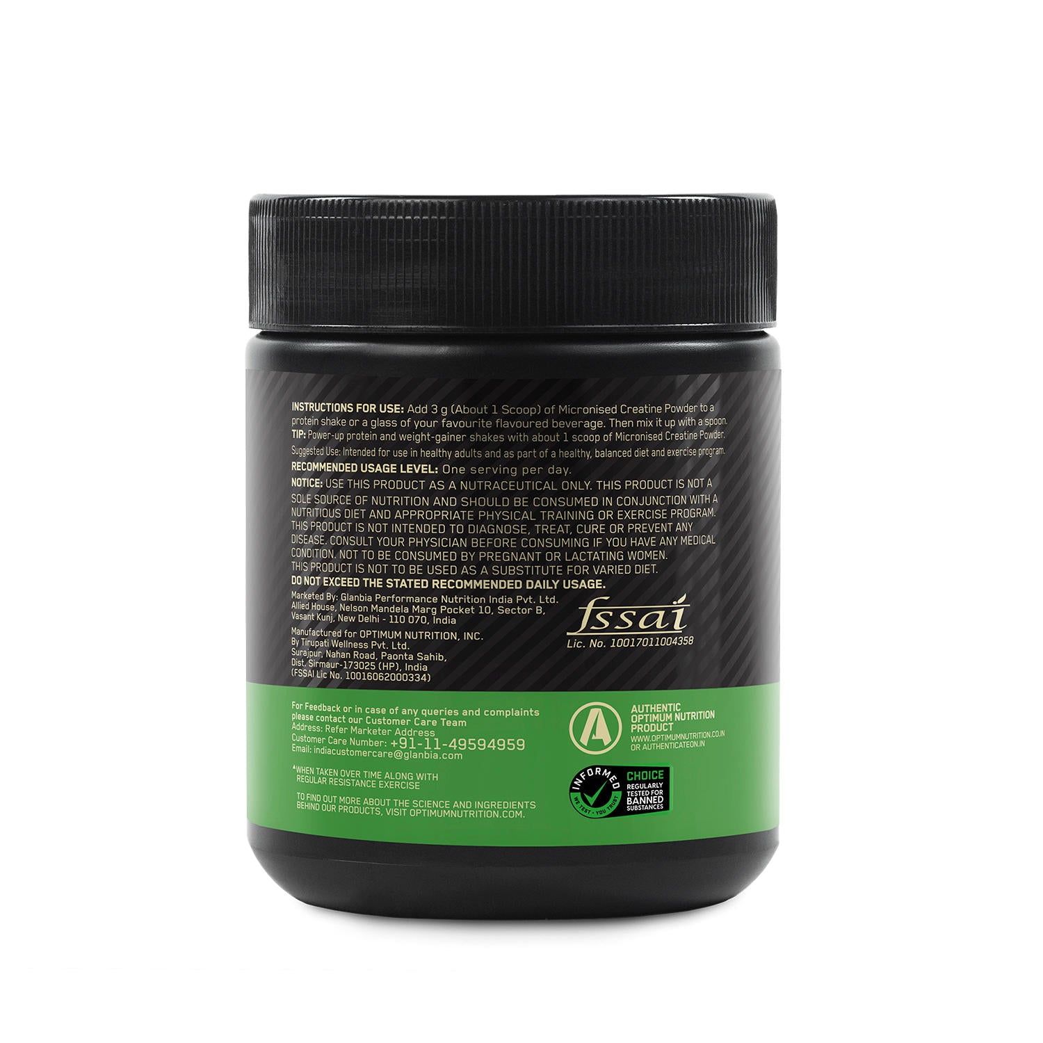 Gold Standard 100% Whey Protein Powder | Vanilla Ice Cream | 4 kg and Micronized Creatine Powder | Unflavoured|100 g
