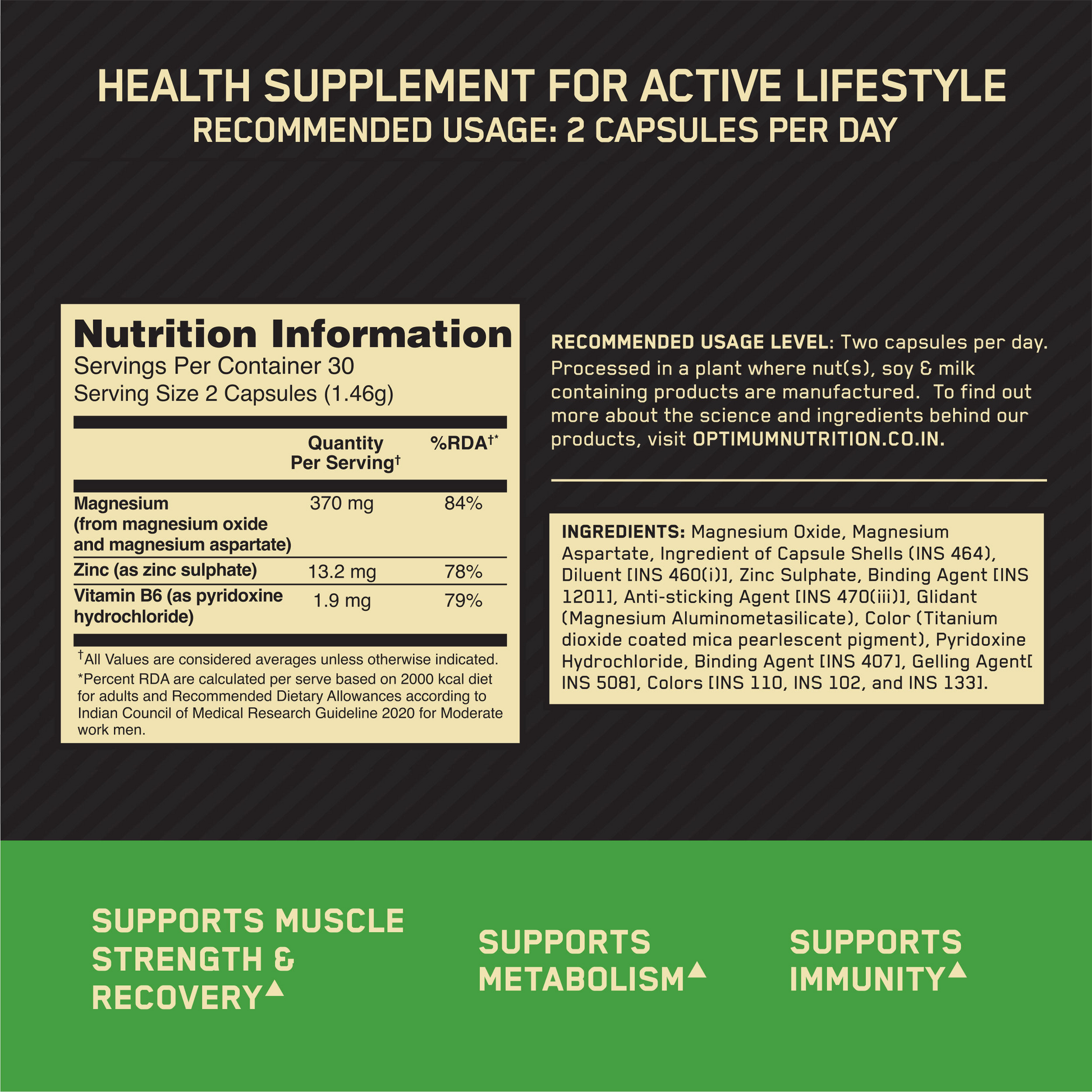 Micronized Creatine Powder | Unflavoured | 100 g +  Zinc Magnesium Aspartate (ZMA) - 60 Capsules