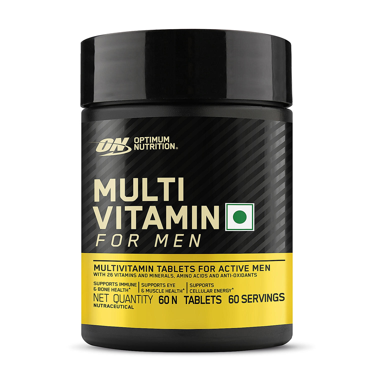 MultiGains - Gold Standard 100% Whey Protein Powder | Double Rich Chocolate | 1.7 kg + Micronized Creatine Powder | Unflavoured| 100 g + Multivitamin for MEN- 60 Tablets + FREE Gallon Bottle